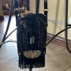 Custom made Western Leather  crossbody purse